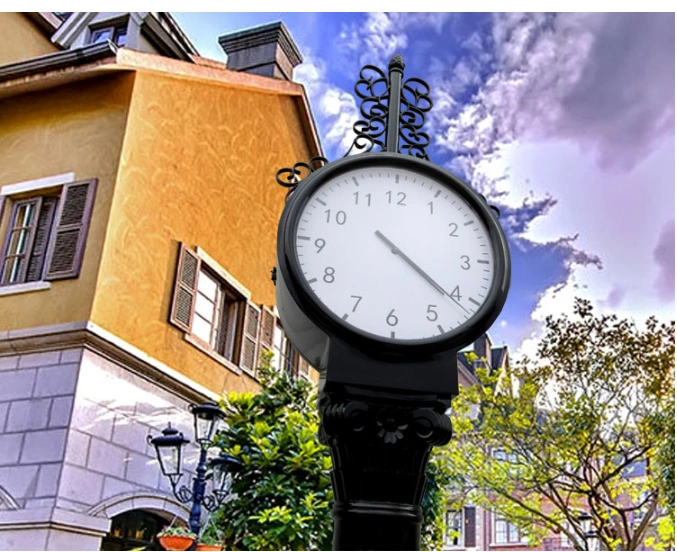 Factory Sales Landscape Outdoor Grand Large Chime Garden Double Faced Street Clock