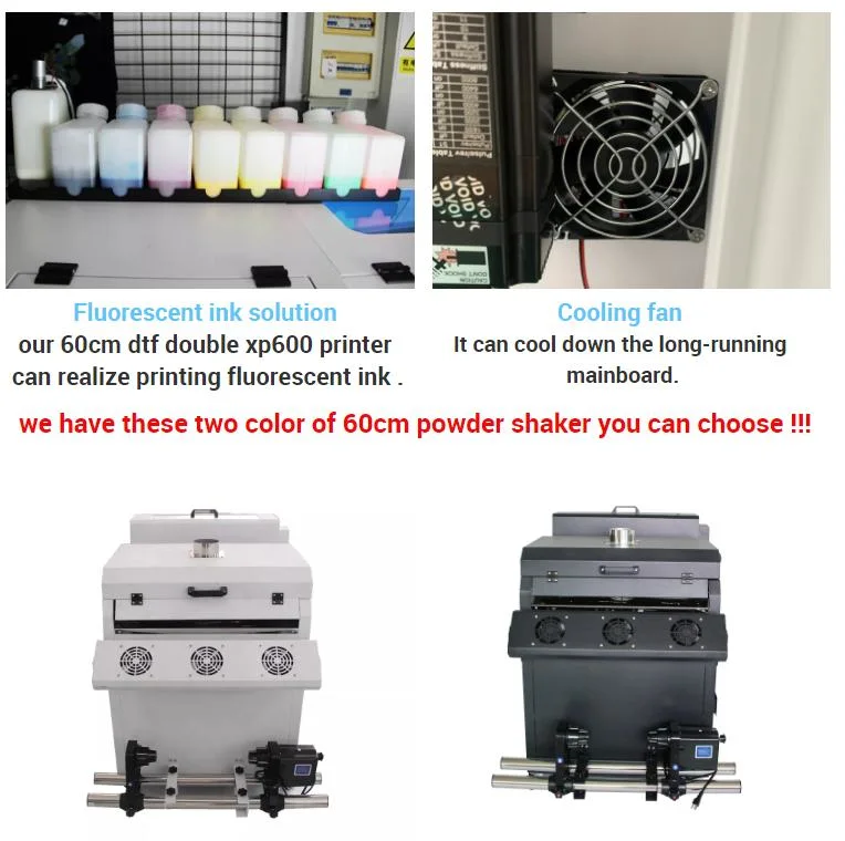 Dtf Printer XP600 Printable Pet Film White Ink Printing Machine for Tshirts Heat Transfer Printers with Oven Dryer Powder Shaking Machine