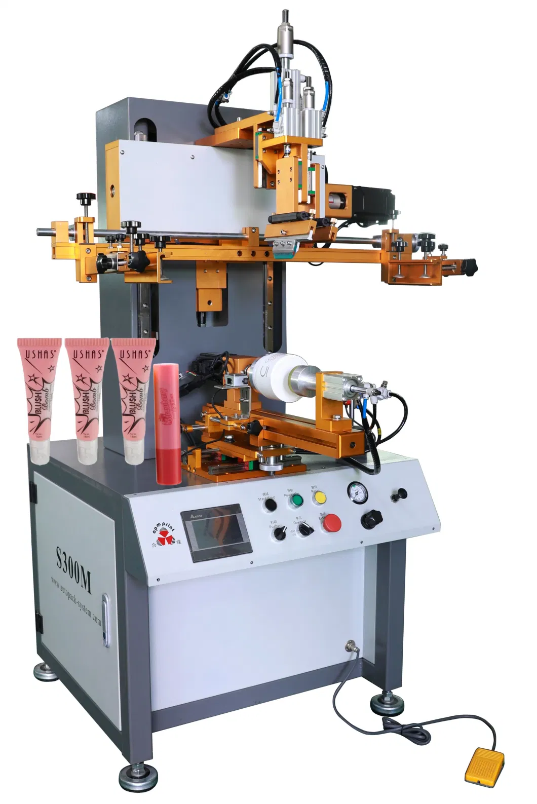 Automatic Screen Printing Machine for Square Lipstick Printing by Solvent Ink with Drying Oven