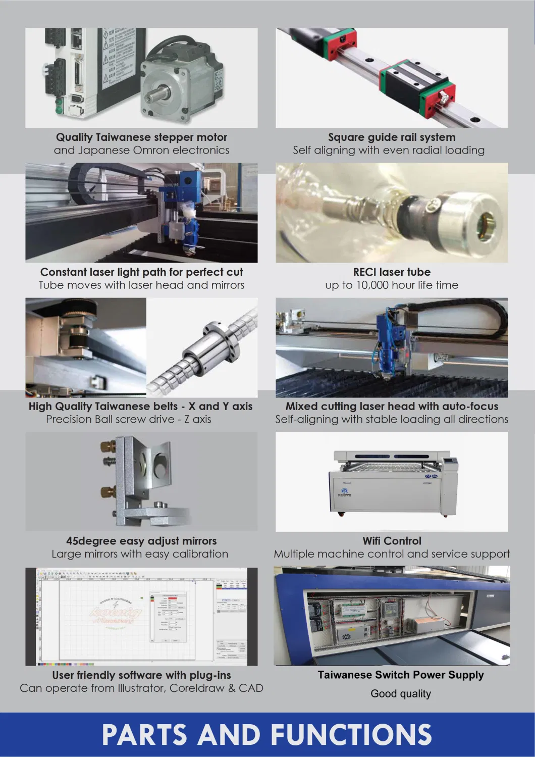 1325 CO2 150W CNC Laser Mixed Cutting Machine for Metal and Nonmetal